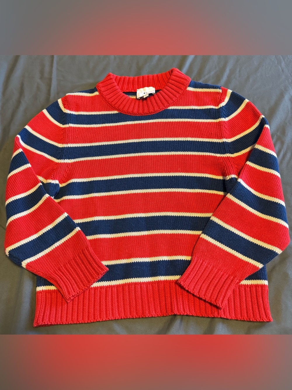 G. Label Size XS Goop Rachel Striped Sweater Women Red Blue